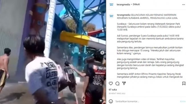 Ngeri! Detik-Detik Seluncuran di Waterpark Kenjeran Surabaya Ambrol,
Pengunjung Terlihat Diangkat Penuh Luka