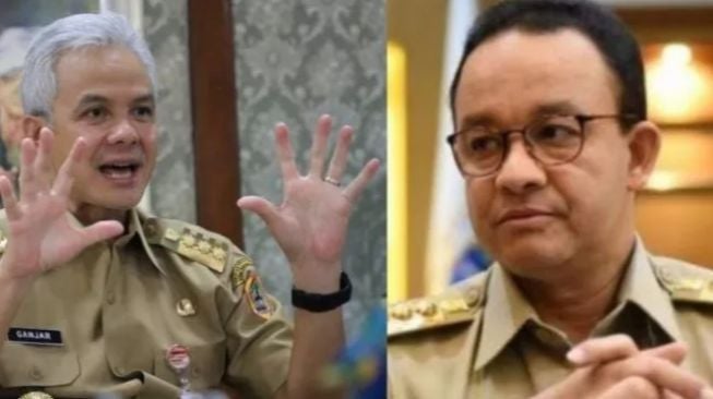 Gubernur Jawa Tengah Ganjar Pranowo dan Gubernur DKI Anies Baswedan. [Istimewa]