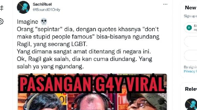 Pasangan gay diundang Deddy Corbuzierd. [Dok.Istimewa]