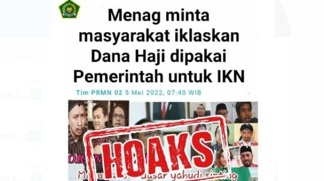 Menteri Agama Dituding Minta Dana Haji untuk Bangun IKN, Kemenag: Itu Hoaks dan Fitnah, Kami Akan Ambil Langkah Hukum