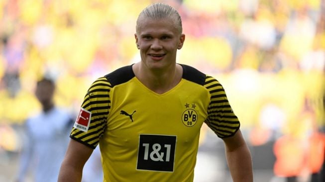 Penyerang Borussia Dortmund, Erling Haaland. [INA FASSBENDER / AFP]