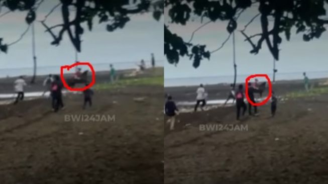 Detik-detik Dua Bocah Dibawa 'Kabur' Seekor Kuda saat Berwisata di Pantai Boom Banyuwangi