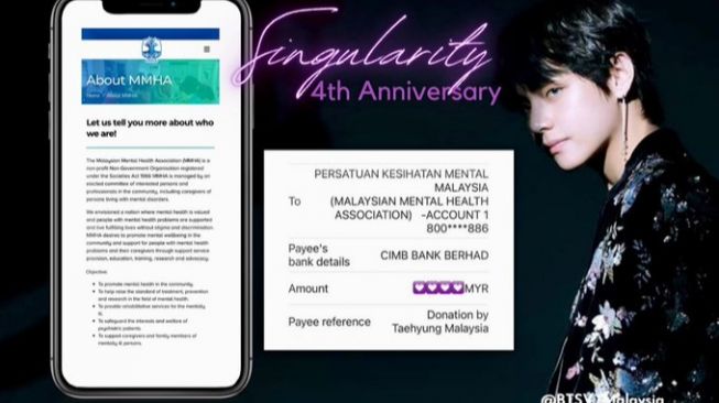 Anniversary 'Singularity' V BTS, Penggemar Rayakan dengan Berbagi Donasi