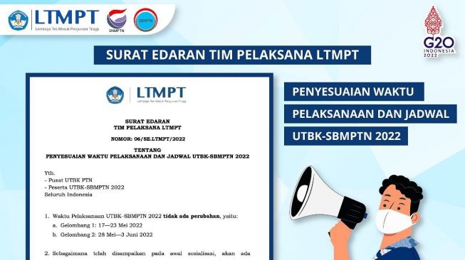 Jadwal UTBK SBMPTN 2022 Terbaru, Siap-siap Gelombang 1 Mulai di Bulan Mei 2022