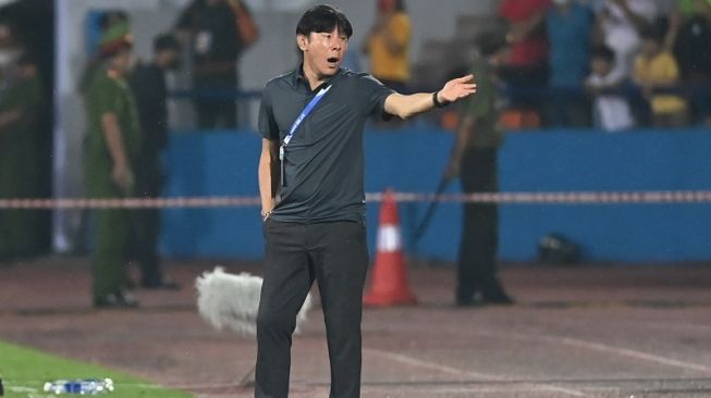 Indonesia U-23 national team coach, Shin Tae-yong. [ANTARA FOTO/Aditya Pradana Putra]