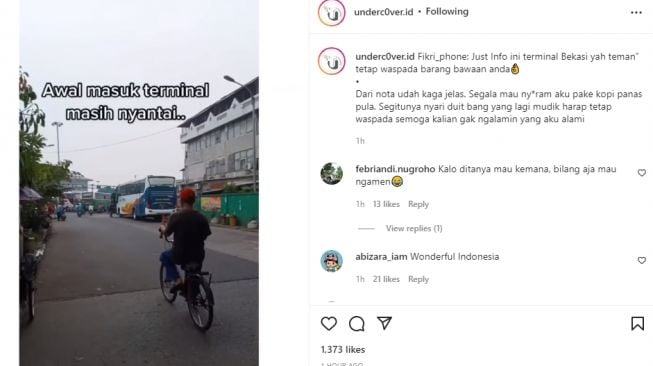 Curhat pengunjung terminal ketemu pungli nakal dan dipaksa bayar Rp 100 ribu (Instagram)