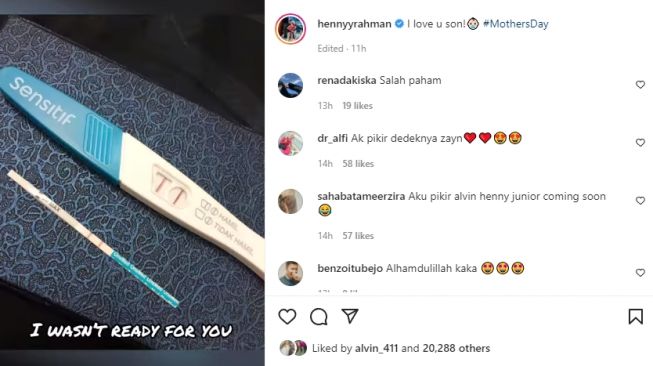 unggahan Henny Rahman yang dikira hamil anak kedua [Instagram/@hennyyrahman]