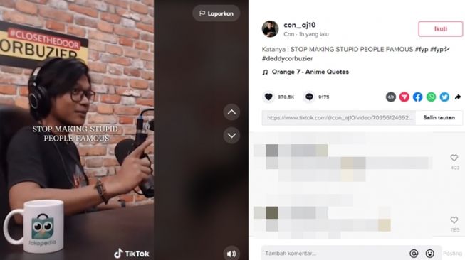 Dzawin Nur di podcast Deddy Corbuzier kembali viral. [Instagram]