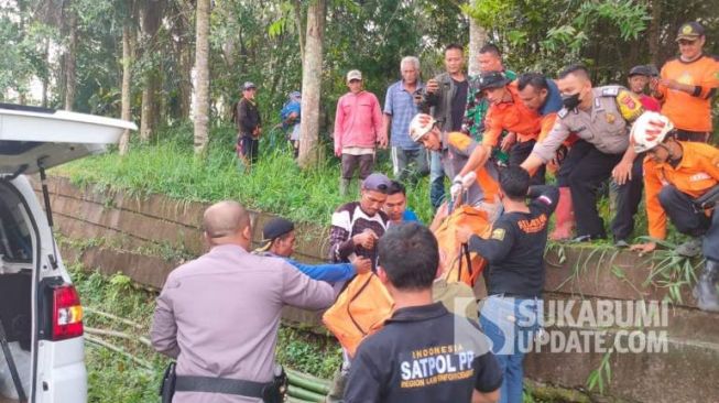 Seorang Pria di Cibadak Sukabumi Tewas Tertimbun Longsor ketika Cari Bambu di Tebing Setinggi 30 Meter