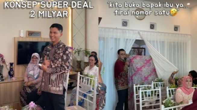 Viral Acara Lamaran Pakai Konsep Super Deal 2 Miliar, Calon Pengantin Cowok Auto Deg-degan