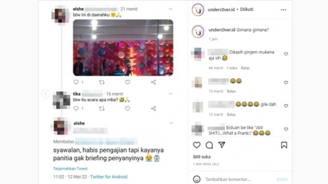 Acara pengajian malah undang penyanyi dengan pakaian minim. (Instagram/@underc0ver.id)