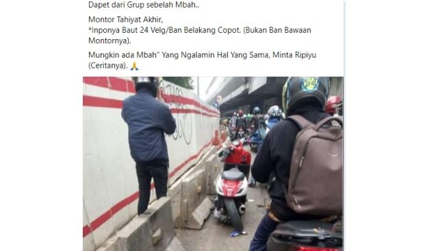 Honda Genio dengan bentuk yang tak terduga usai mengalami kecelakaan (Facebook)