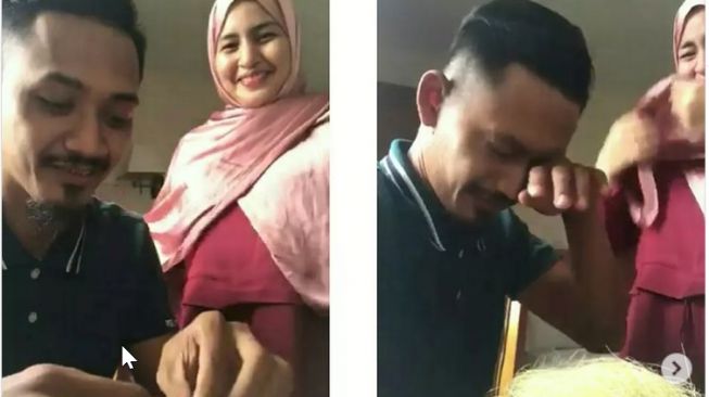 Setelah Penantian Panjang, Reaksi Pria Ini Bikin Haru Saat Dihadiahi Kado Ulang Tahun Foto USG Istrinya