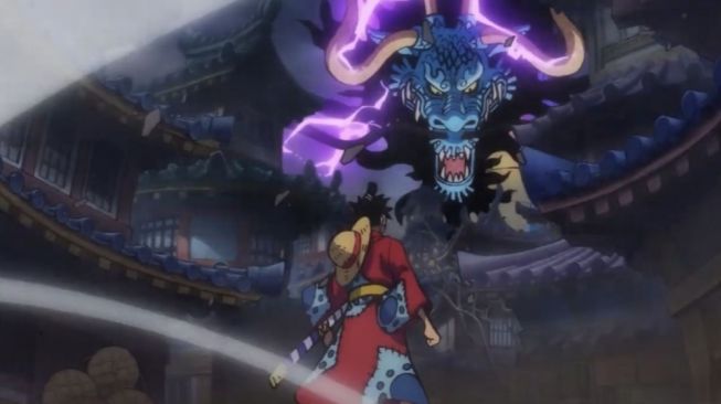 luffy vs kaido, anime one piece 1017 (IMDB)