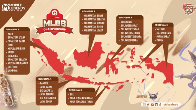 Ichitan Mobile Legend Championship akan dilakukan di 6 regional berbeda di seluruh Indonesia. (Dok: Ichitan)