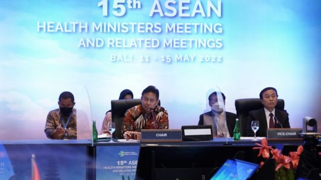 Menteri Kesehatan RI Budi Gunadi Sadikin dalam pertemuan menteri kesehatan se-ASEAN di Bali pada 11-15 Mei 2022. (Dok. Kemenkes)
