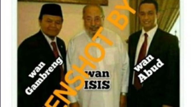 CEK FAKTA: Beredar Foto Anies Baswedan Disebut Bersama Syeikh Yusuf Al-Qaradhawi Pimpinan ISIS, Benarkah?