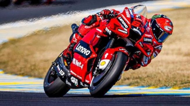 Francesco Bagnaia saat di MotoGP Prancis 2022 (Instagram/pecco63)