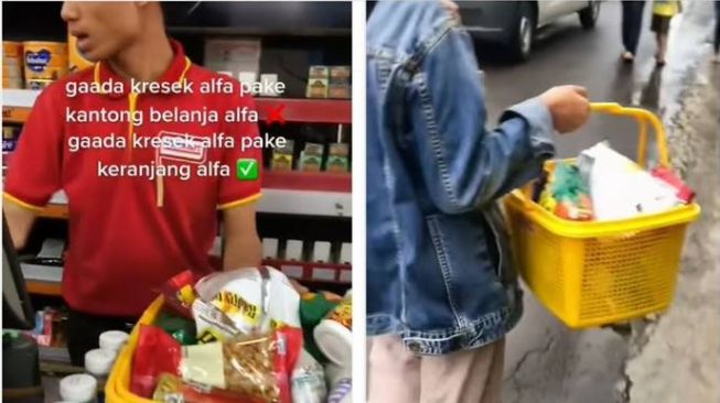 Bawa Pulang Keranjang Belanjaan Minimarket, Aksi Wanita Ini Malah Dihujat Netizen
