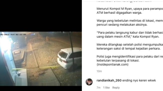 Aksi Bobol Mesin ATM Ditarik Pakai Mobil Viral, Netizen: Endingnya Keren