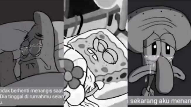 Video Cerita Spongebob Meninggal Viral, Squidward yang Biasanya Benci Kini sampai Mrebes Mili