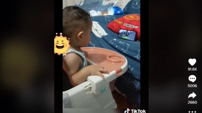 Viral di Tiktok karena Kocak Abis! Bayi Ini Nangis Diputar Lagu Cocomelon, Tapi Anteng Begitu Dengar Mars Partai Perindo