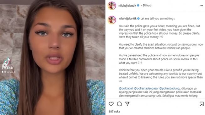 Jawaban Kemenkumham Bali Soal Viralnya Unggahan Miss Estonia yang Hina Polisi