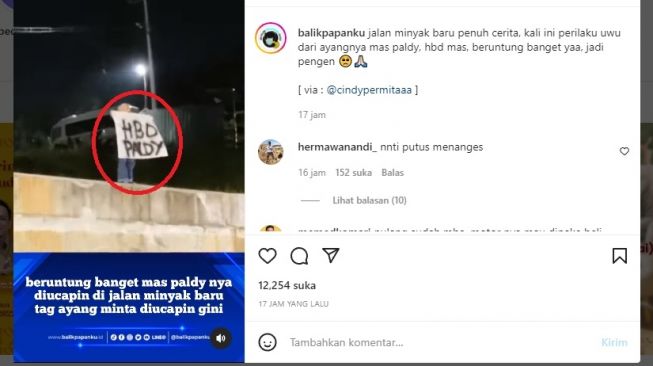 Wanita Ini Terang-terangan Ucapkan Selamat Ulang Tahun untuk Pacarnya di Jalan Minyak Baru Balikpapan