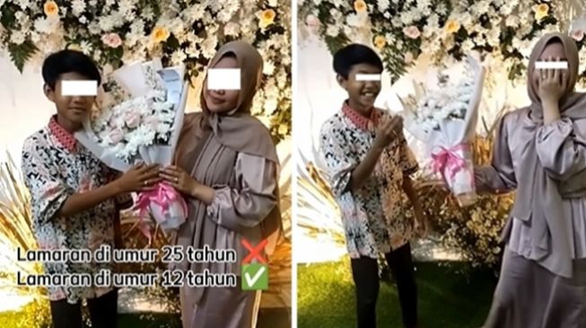 Jomblo Minggir Dulu! Viral Pasangan Gelar Lamaran di Usia 12 Tahun, Publik Ramai Adu Nasib