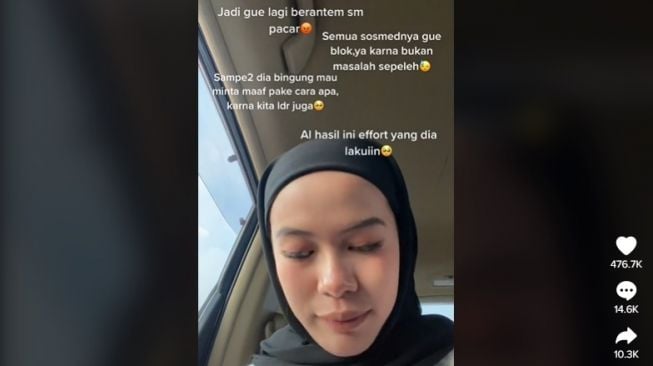 Permohonan maaf dari kekasih yang bikin baper. [TikTok]