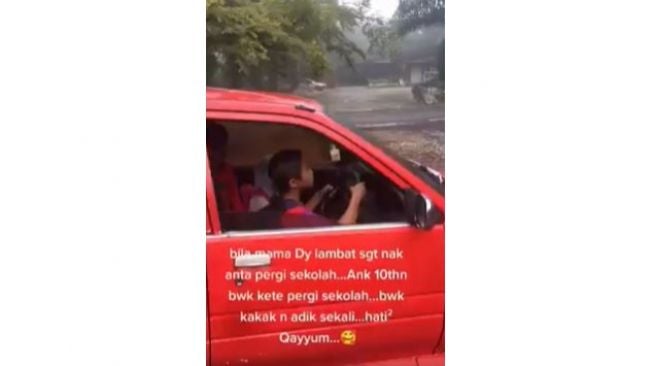 Tidak Untuk Ditiru! Anak SD Usia 10 Tahun Antar Adik ke Sekolah Pakai Mobil