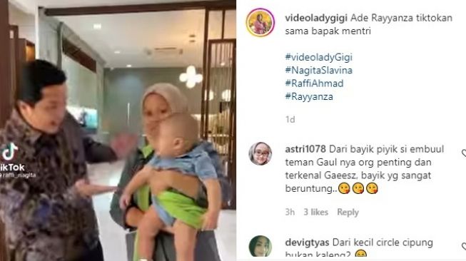Rayyanza Anak Raffi Ahmad Diajak TikTok-an Menteri, Ekspresinya Disorot
