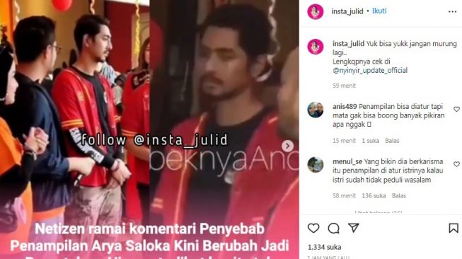 Unggahan soal Arya Saloka [Instagram/@insta_julid]