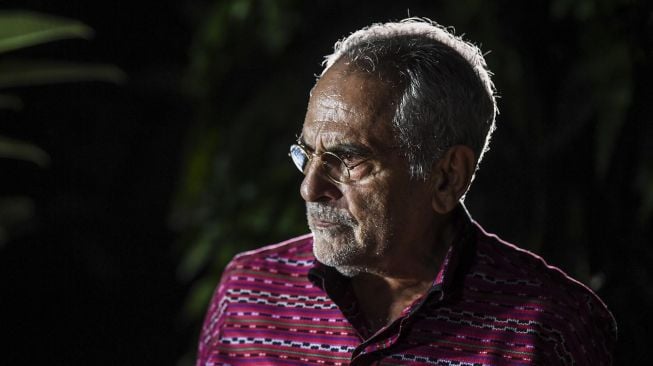 Presiden terpilih Timor Leste José Ramos Horta menjawab pertanyaan saat wawancara di kawasan Pantai Largo de Lecidere, Dili, Timor Leste, Selasa (17/5/2022).  ANTARA FOTO/Galih Pradipta
