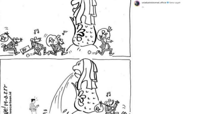 Ustaz Abdul Somad Posting Karikatur Usai Dideportasi dari Singapura, Makjleb Banget!