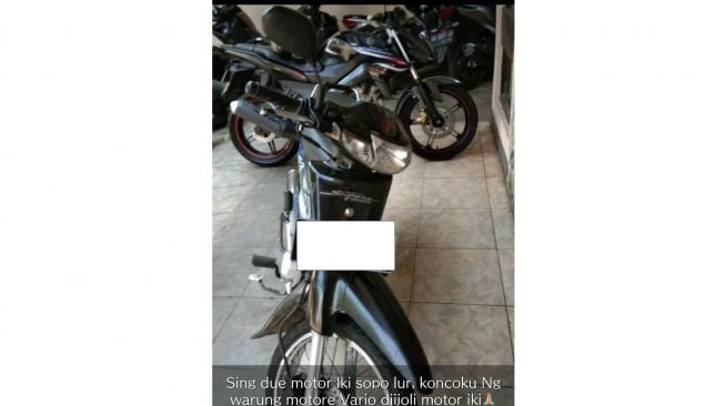 Honda Vario tertukar dengan Supra di warung jadi sorotan publik (Facebook)