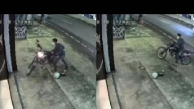 Aksi Pencurian Sepeda Motor di Bekasi Terekam Kamera CCTV, Netizen Dibuat Geram