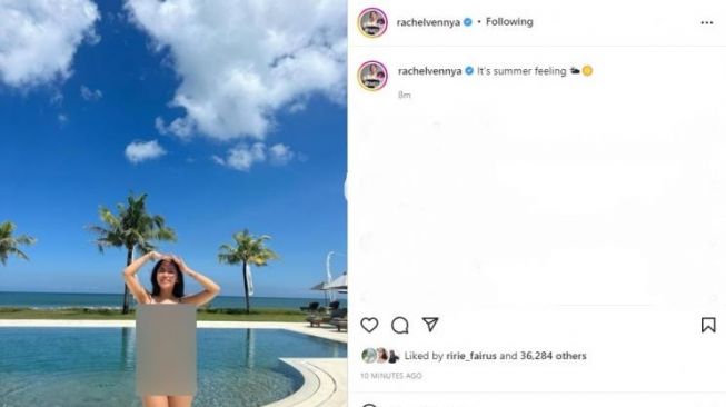 Rachel Vennya pamer body goals pakai bikini. (Instagram/rachelvennya)