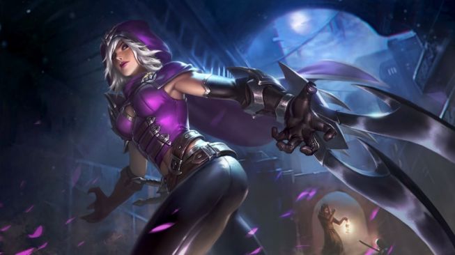 Ilustrasi Skin Hero Natalia: Glass Blade (Mobile Legends)