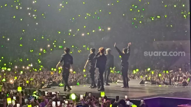 NCT Dream di acara Allo Bank Festival 2022, Istora Senayan, Jakarta, Jumat (20/5/2022) [Suara.com/Rena Pangesti]