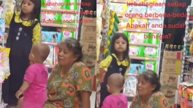 Temani Cucu Jajan ke Minimarket, Raut Nenek Ini Bikin Banyak Warganet Terharu
