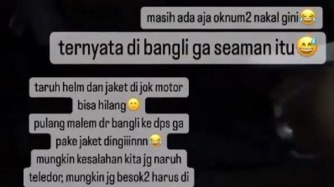 Warga Denpasar Ngaku Ini Kehilangan Jaket Dan Helm di Bangli, Pulang Malam Kedinginan