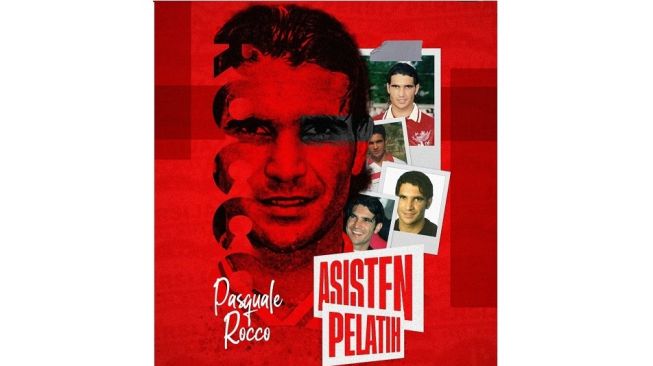Pasquale Rocco menjadi asisten pelatih Persija Jakarta (tangkapan layar Instagram Persija/@persija).