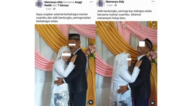 Wanita bersikap legawa lihat mantan suami menikahi adik kandungnya sendiri. (Instagram/@andreli_48)