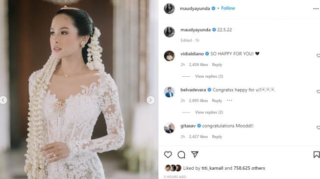 Maudy Ayunda diduga sudah menikah (instagram.com)