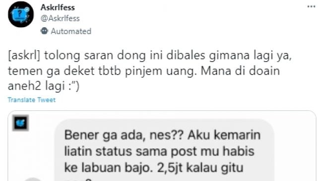 Teman Tak Dekat Mendadak Paksa Hutang Pinjam Uang, Pas Ditolak Baik-baik Malah Sumpahi Anak Orang, Bikin Emosi!