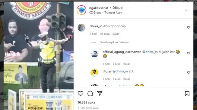 Aksi Polisi Lalu Lintas Berjoget Seperti Seorang Penari Viral di Instagram, Publik: Abis Dapat Gocap
