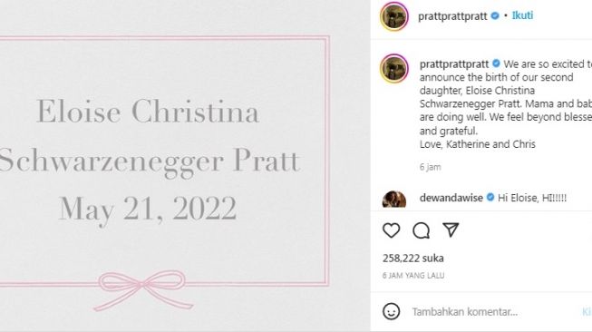 Unggahan Chris Pratt [Instagram/@prattprattpratt]