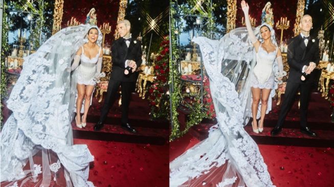 Kourtney Kardashian dan Travis Barker Menikah di Italia, The Kardashians Pilih Kenakan Gaun Dolce & Gabbana