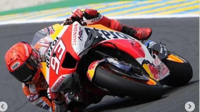 Marc Marquez saat tampil di MotoGP Prancis 2022 (Instagram)